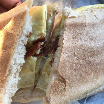 La Bamba - Bacon, egg and cheese breakfast sandwich... yum - Spanish Near Me - Tampa, Florida