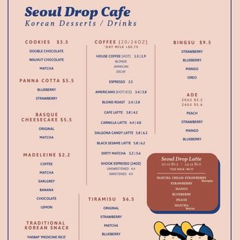 Seoul Drop - Menu and prices - Korean Near Me - Rochester, New York