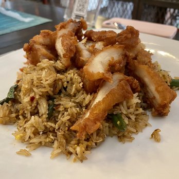 Baan Siam - Shrimp chili paste fried rice with crispy pork belly - Thai Near Me - Washington, DC, District of Columbia Baan Siam - Shrimp chili paste fried rice with crispy pork belly - Thai Near Me - Washington, DC, District of Columbia