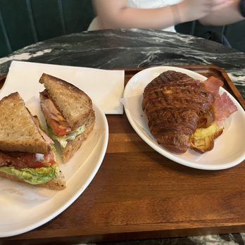 Crew Collective & Café - Turkey BLT and Pressed Breakfast Sandwich - Shared Office Spaces Near Me - Montreal, Quebec