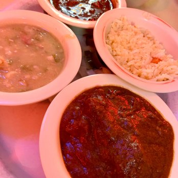 Texas Chili Parlor - Chili sampler with a side of rice - American Near Me - Austin, Texas