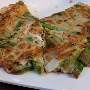 K Town Food Court - Seafood pancake - 3 out of 5 stars. Fillings tasted very good but a tad floury taste - Korean Near Me - Jericho, New York K Town Food Court - Seafood pancake - 3 out of 5 stars. Fillings tasted very good but a tad floury taste - Korean Near Me - Jericho, New York
