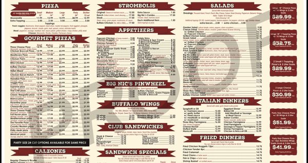 Menu photo 1 Big Nic's Albany, NY