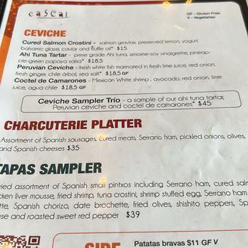 Cascal - Seafood menu - Tapas Bars Near Me - Mountain View, California