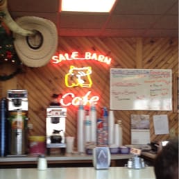 a neon sign for sale barn