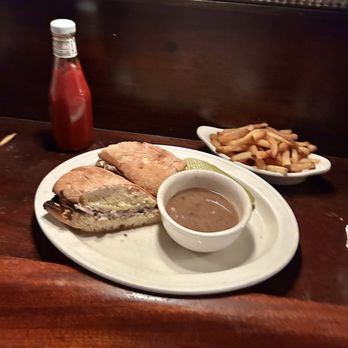 Keens Steakhouse - prime rib french dip / half order Hand-Cut French Fries - Steakhouses Near Me - New York, New York Keens Steakhouse - prime rib french dip / half order Hand-Cut French Fries - Steakhouses Near Me - New York, New York