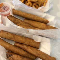 Mary's Asian Cuisine - Spring rolls and curly fries
