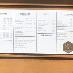 Moon Hollow Coffee - Menu