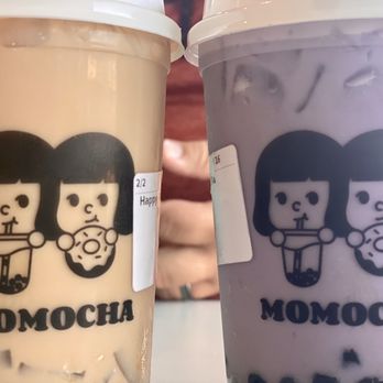 MoMoCha - Our cute drinks! I got Happy Family and my husband got Taro - Bubble Tea Near Me - Oklahoma City, Oklahoma MoMoCha - Our cute drinks! I got Happy Family and my husband got Taro - Bubble Tea Near Me - Oklahoma City, Oklahoma