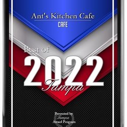 Ant - Ant's Kitchen Cafe award plaque - Best Cafe 2022!