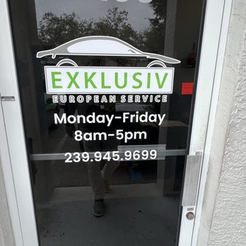Exklusiv European Service - Front door of the business - Auto Repair Near Me - Naples, Florida