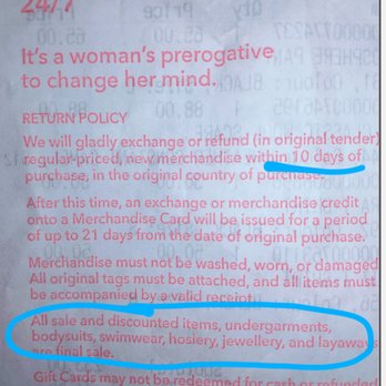 Aritzia - Worst return policy ever! - Women's Clothing Near Me - Santa Clara, California Aritzia - Worst return policy ever! - Women's Clothing Near Me - Santa Clara, California
