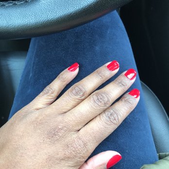 Polish! Nail Spa - Classic mani with bright red! Love it - Nail Salons Near Me - Columbus, Ohio Polish! Nail Spa - Classic mani with bright red! Love it - Nail Salons Near Me - Columbus, Ohio