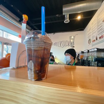 Gordon’s Milkshake Bar - Peanut butter brownie no whipped cream - made with oat milk - Desserts Near Me - Indianapolis, Indiana Gordon’s Milkshake Bar - Peanut butter brownie no whipped cream - made with oat milk - Desserts Near Me - Indianapolis, Indiana