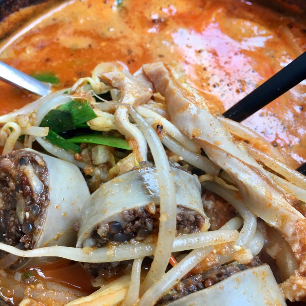 Soondae Town - a close up of a bowl of soup - Korean Near Me - Vancouver, British Columbia Soondae Town - a close up of a bowl of soup - Korean Near Me - Vancouver, British Columbia