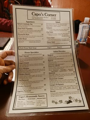 Menu photo 1 Capo's Corner Red River, NM