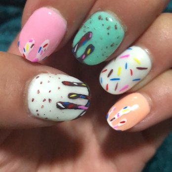 Dream Spa - SNS & Nail Art, oval shaped tips - Nail Salons Near Me - Austin, Texas