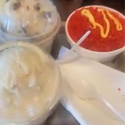 Raspado and hot Cheeto esquite Raspado and hot Cheeto esquite