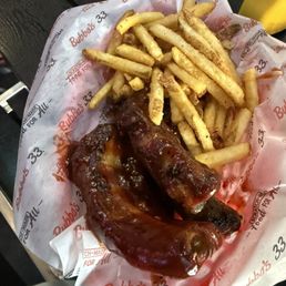 Bbq ribs fries appetizer Bbq ribs fries appetizer