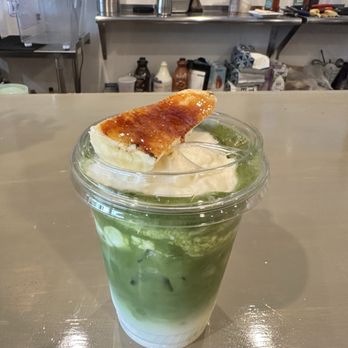 Merienda Cafe - Double banana matcha milk tea - Filipino Near Me - Grayslake, Illinois Merienda Cafe - Double banana matcha milk tea - Filipino Near Me - Grayslake, Illinois