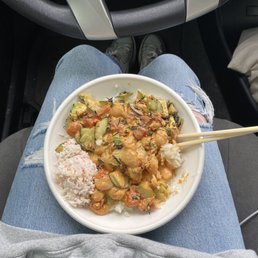 Build Your Own Regular Bowl (Rice, Hawaiian Poke, cucumbers, avocados, spicy aioli sauce, and crab salad)