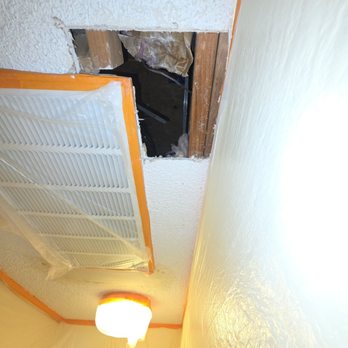 San Diego Patch & Paint - Drywall popcorn ceiling repair due to A.C work done. - Painters Near Me - San Diego, California San Diego Patch & Paint - Drywall popcorn ceiling repair due to A.C work done. - Painters Near Me - San Diego, California