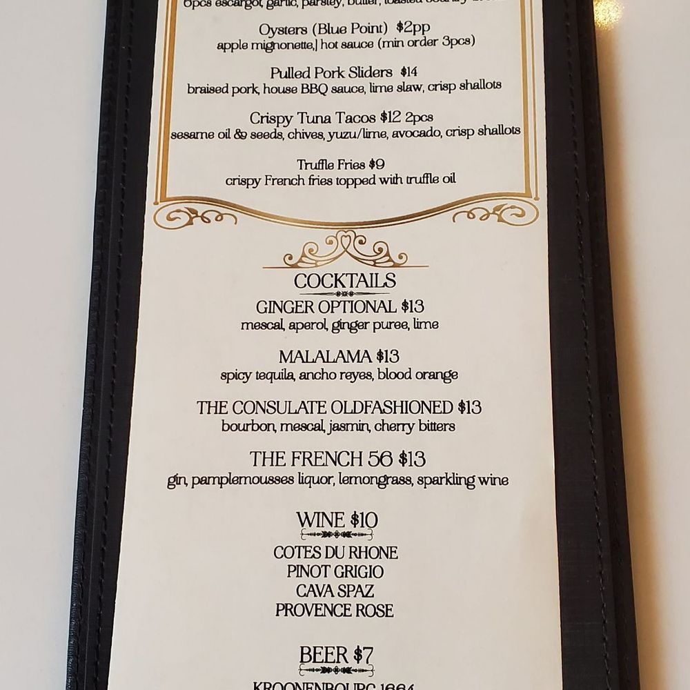 The Consulate - Midtown - Happy Hour Menu - French Near Me - New York, New York The Consulate - Midtown - Happy Hour Menu - French Near Me - New York, New York