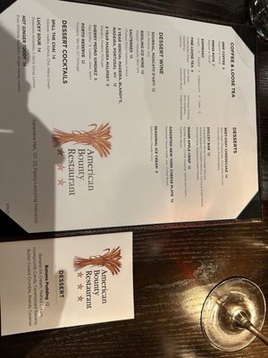 Menu photo 7 American Bounty Restaurant Hyde Park, NY