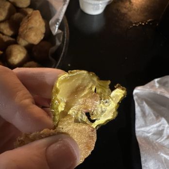 The Grease Rack - Over cooked maybe? Either way, the fried pickles were so thin and tough! You can literally see right through them - Steakhouses Near Me - Newport, Tennessee
