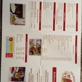 Los Hornitos Bakery - Menu. Outside cover - Latin American Near Me - Wappingers Falls, New York