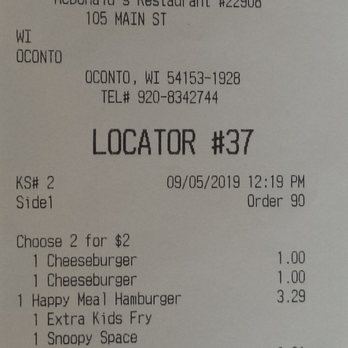 McDonald's - 5 septembre 2019 / $5.59 avec taxe pour deux ! - Coffee & Tea Near Me - Oconto, Wisconsin McDonald's - 5 septembre 2019 / $5.59 avec taxe pour deux ! - Coffee & Tea Near Me - Oconto, Wisconsin