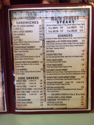 Menu photo 2 Main Street Cafe Matador, TX Menu photo 2 Main Street Cafe Matador, TX