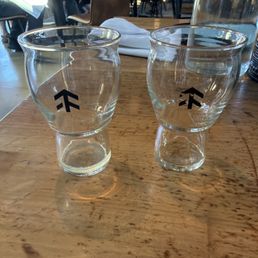Two beer samples that are as close as I got to a drink in this brewery.