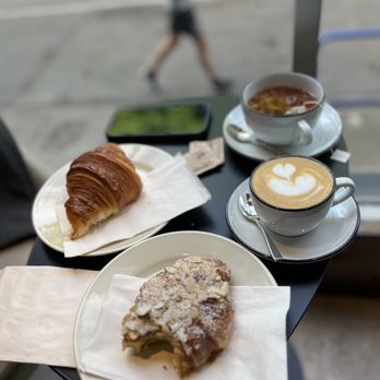 Nuvrei - Almond and regular croissant, cappuccino and black tea - Bakeries Near Me - Portland, Oregon Nuvrei - Almond and regular croissant, cappuccino and black tea - Bakeries Near Me - Portland, Oregon