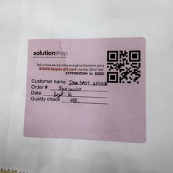 Staples - This is the "Quality Check" signed but not actually done. Please be better...Hope this is a feedback the store will listen to