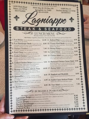 Menu photo 4 Lagniappe Restaurant Springfield, LA