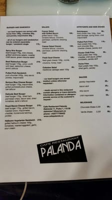 Menu photo 1 Café Palanda Prague, PR