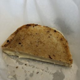 Half of the grilled cheese