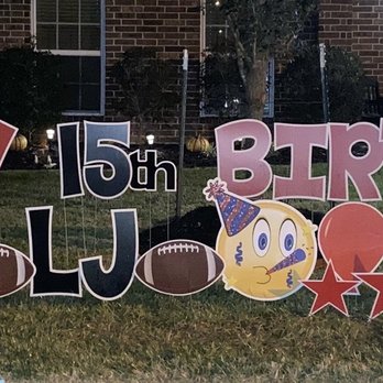 Yard Sign Ninjas - Happy Birthday LJ.. - Party Equipment Rentals Near Me Yard Sign Ninjas - Happy Birthday LJ.. - Party Equipment Rentals Near Me