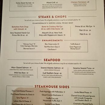 DiamondBack's - Menu 12/2024 - Steakhouses Near Me - Waco, Texas