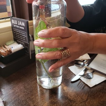 Blu Jam Cafe - Their waters on the table - Breakfast & Brunch Near Me - Sherman Oaks, California Blu Jam Cafe - Their waters on the table - Breakfast & Brunch Near Me - Sherman Oaks, California
