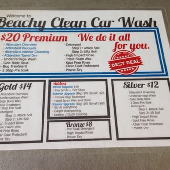 Beachy Clean Car Wash - Here is a menu of their services! - Car Wash Near Me - Santa Rosa Beach, Florida Beachy Clean Car Wash - Here is a menu of their services! - Car Wash Near Me - Santa Rosa Beach, Florida