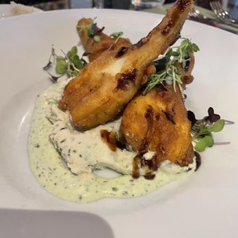 Scutra Restaurant - lightly fried artichoke hearts in creamy pesto (to die for) - Modern European Near Me - Arlington, Massachusetts