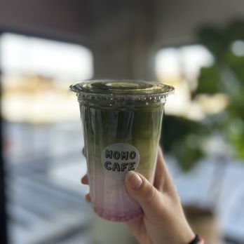 Momo Cafe - Strawberry matcha latte - Desserts Near Me - Atlanta, Georgia