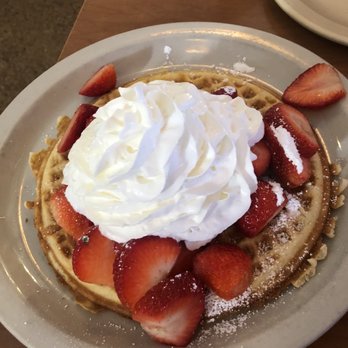 Millbrae Pancake House - Fresh Strawberry Waffles - American Near Me - Millbrae, California