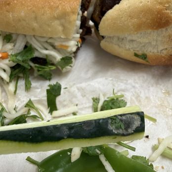 M Sandwiches - Ordered a sandwich today and it has moldy cucumbers in the Banh Mi - Vietnamese Near Me - San Mateo, California M Sandwiches - Ordered a sandwich today and it has moldy cucumbers in the Banh Mi - Vietnamese Near Me - San Mateo, California