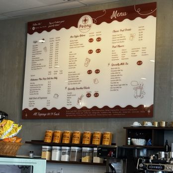 Peony - menu - Coffee & Tea Near Me - Las Vegas, Nevada