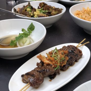 Sampan - Happy hour beef satay (2 orders) and edamame dumpling. You can't miss the satay. - Asian Fusion Near Me - Philadelphia, Pennsylvania Sampan - Happy hour beef satay (2 orders) and edamame dumpling. You can't miss the satay. - Asian Fusion Near Me - Philadelphia, Pennsylvania
