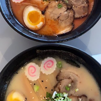 Fyr & Ice - Tonkotsu and spicy tonkotsu on top - Ramen Near Me - Coral Springs, Florida