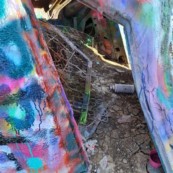 Cadillac Ranch - Inside of car, springs from seat - Landmarks & Historical Buildings Near Me - Amarillo, Texas Cadillac Ranch - Inside of car, springs from seat - Landmarks & Historical Buildings Near Me - Amarillo, Texas